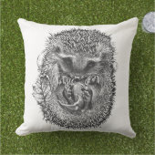 Grosses Kissen im Freien niedlicher Igel-Design (Gras)