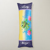 Großes Kissen Leaping Frosch-Brauch (Rückseite (Vertikal))