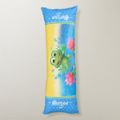 Großes Kissen Leaping Frosch-Brauch (Rückseite (Vertikal))