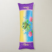 Großes Kissen Leaping Frosch-Brauch (Rückseite (Vertikal))