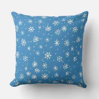 Grosses Kissen mit schneekristallinem Muster