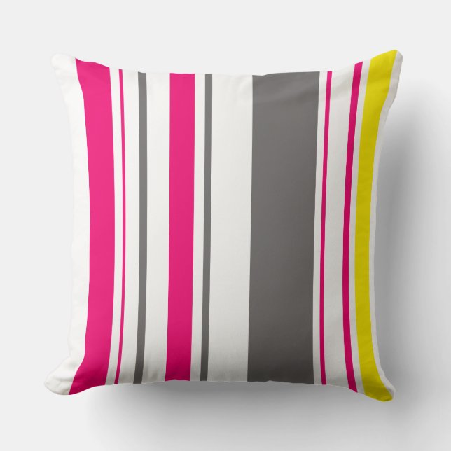 Grosses Kissen - Strandhütte Streifen (Vorderseite)