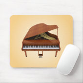 Großes Klavier: Holzfinish: 3D-Modell: Mousepad (Mit Mouse)