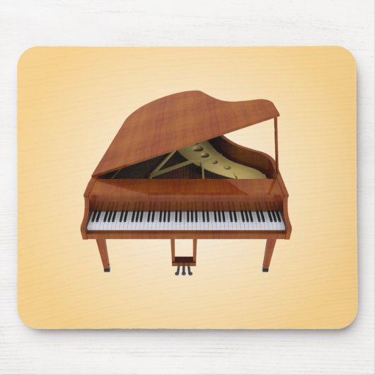 Großes Klavier: Holzfinish: 3D-Modell: Mousepad (Vorne)
