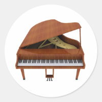 Großes Klavier: Holzfinish: 3D-Modell: