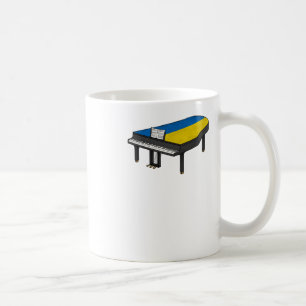 Großes Klavier Ukrainische Flagge Pianist Musiker  Kaffeetasse