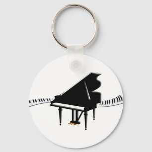 Großes Klavier und Tastatur Schlüsselanhänger