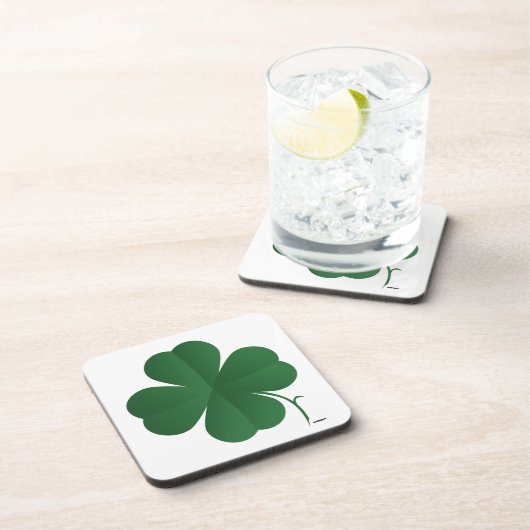 Grosses Kleeblatt Getränkeuntersetzer (Rechte Seite)