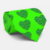 Großes Kleeblatt-Herz Krawatte (Gerollt)