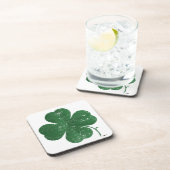 Grosses Kleeblatt - Vintager Stil Untersetzer (Rechte Seite)