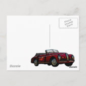 Grosses konvertibles klassisches Auto Postkarte (Rückseite)