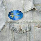 Grosses, kundenspezifisches Button "QUEEN BEE Blue (Beispiel)