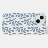 Großes Küstenblau-Botanisches-Blattmuster Case-Mate iPhone Hülle (Rückseite (Horizontal))