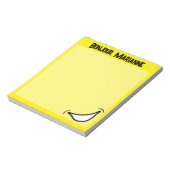 Großes Lächeln Lebhaft farbiges Notepad Notizblock (Rotiert)