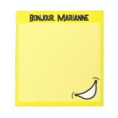 Großes Lächeln Lebhaft farbiges Notepad Notizblock (Vorderseite)