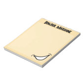 Großes Lächeln Lebhaft farbiges Notepad Notizblock (Rotiert)