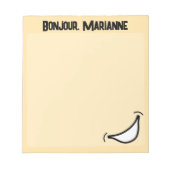 Großes Lächeln Lebhaft farbiges Notepad Notizblock (Vorderseite)