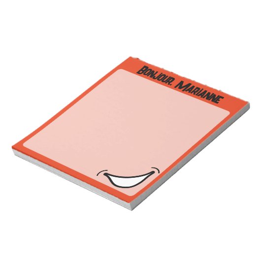 Großes Lächeln Lebhaft farbiges Notepad Notizblock (Rotiert)