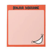 Großes Lächeln Lebhaft farbiges Notepad Notizblock (Vorderseite)