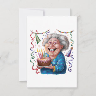 Großes Lächeln Oma Geburtstag Dankeskarte