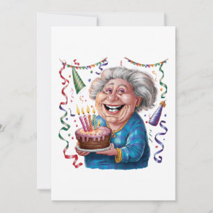 Großes Lächeln Oma Geburtstag Einladung