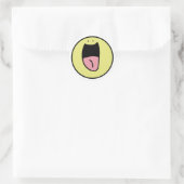 Großes Lächeln Runder Aufkleber (Tasche)