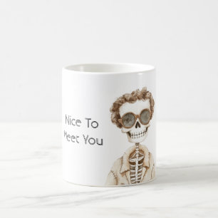 Großes Lächeln Skelett Brille Nett Euch Kennenzule Kaffeetasse