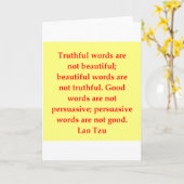 großes Lao Tzu Zitat Karte (Gelbe Blume)