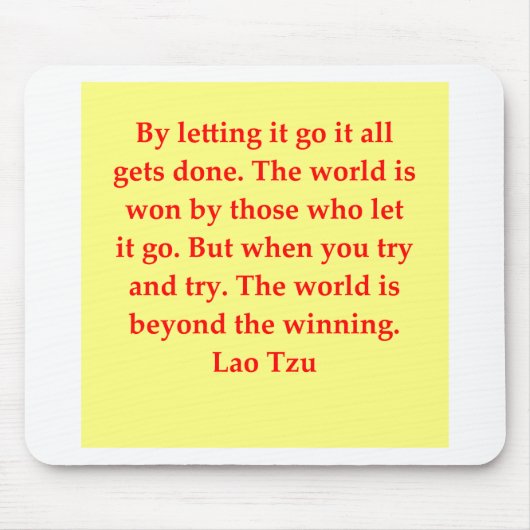 großes Lao Tzu Zitat Mousepad (Vorne)