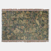 Grosses Leaf Verdure & Animals Renaissance Tapesta Decke (Vorderseite)