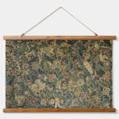 Grosses Leaf Verdure & Animals Renaissance Wandteppich Mit Holzrahmen (Vorne)