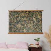 Grosses Leaf Verdure & Animals Renaissance Wandteppich Mit Holzrahmen (Schlafzimmer)