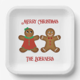 Grosses Lebkuchen Couple Cookies Weihnachten Pappteller