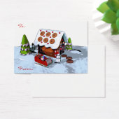 Großes Lebkuchenhaus Weihnachtsgeschenk Tag (Schreibtisch)