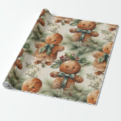 Grosses Lebkuchenpapier für Mann und Evergreen Geschenkpapier (Ungerollt)