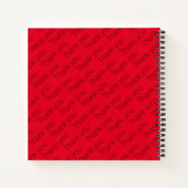 GROSSES LEHRER SERVER HERZ Danke, RED Notizblock (Rückseite)