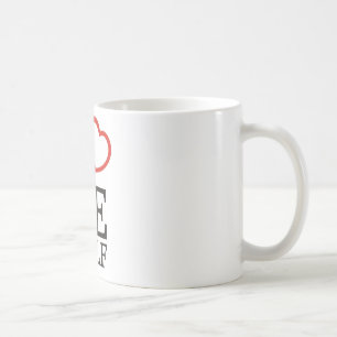 Großes LIEBE Golf Kaffeetasse