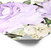 Grosses Lila 11-Tisch Hochzeitsposter Poster (Ecke)