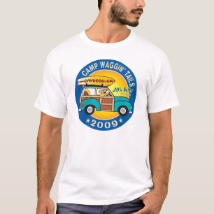 Großes Logo-Doppeltes versah Shirt mit Seiten