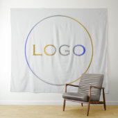 Großes Logo für den Single in Unternehmen auf hell Wandteppich (Beispiel (Horizontal))