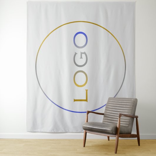 Großes Logo für den Single in Unternehmen auf hell Wandteppich (Beispiel)