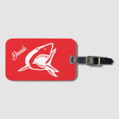 Großes Logo für Weißhaien personalisierte Reisen Gepäckanhänger (Vorderseite (Horizontal))