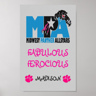 Grosses Logo, Panther%209[1], rosa Pfote, rosa Pfo Poster