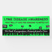 Großes Lyme-Borreliose-Bewusstseins-Protest-Schild