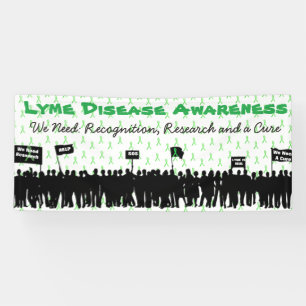 Großes Lyme-Borreliose-Bewusstseins-Protestschild- Banner