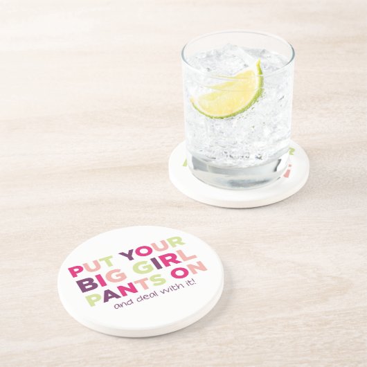 Großes Mädchen-Hosen-Zitat - Untersetzer (Seite)