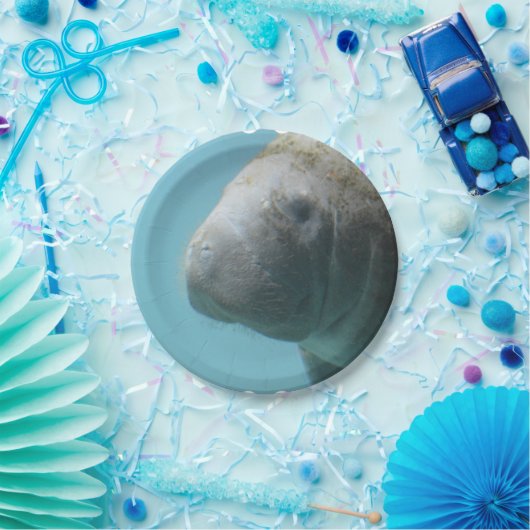 Großes Manatis Unterwasser Pappteller (Party)