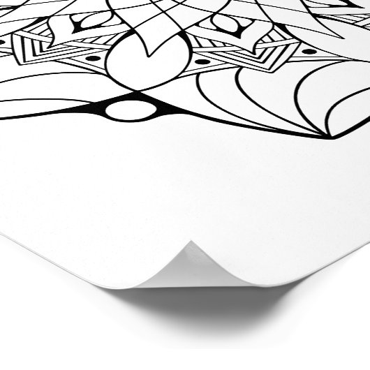 Großes Mandala-Poster zu Farbe Poster (Ecke)