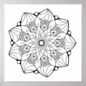 Großes Mandala-Poster zu Farbe Poster (Vorne)