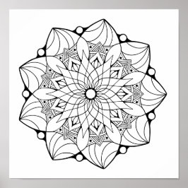 Großes Mandala-Poster zu Farbe Poster